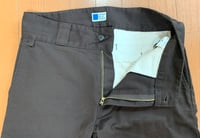 Image 4 of Japan Blue Jeans poly/cotton brown work pants, size L (33”)