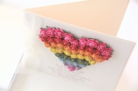 Image 6 of Rainbow Wedding Card. Personalised Same Sex Wedding Card. Gay or Lesbian Wedding Card.