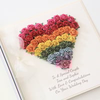 Image 1 of Rainbow Wedding Card. Personalised Same Sex Wedding Card. Gay or Lesbian Wedding Card.