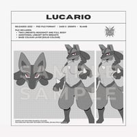 LUCARIO LINEART TEMPLATE