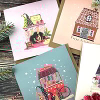 Image 5 of Set of 4 - Holiday greeting cards 