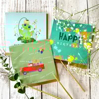 Image 2 of Set of 6 - Birthday greeting cards set for boys.