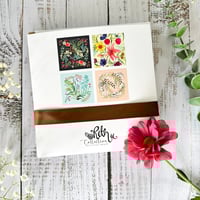 Image 4 of Set of 4 - Floral greeting cards