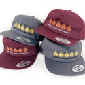 "5 FLAME" 5 Panel Hat Burgundy