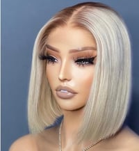 8in Human Hair Blonde Bob-WIG