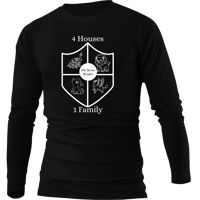 Black Long Sleeve- 4 Houses 1 Family