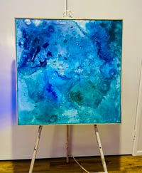 Image 1 of Original Mixed Media Wall Art  ‘Reef Blues’