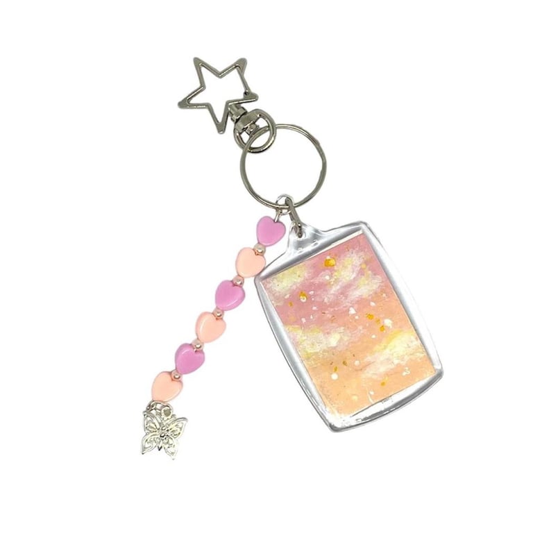 Hand painted frame keychain Image 2