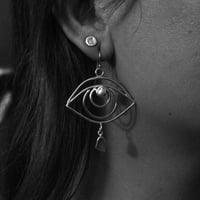 Image 5 of BLUE IRIS EARRINGS