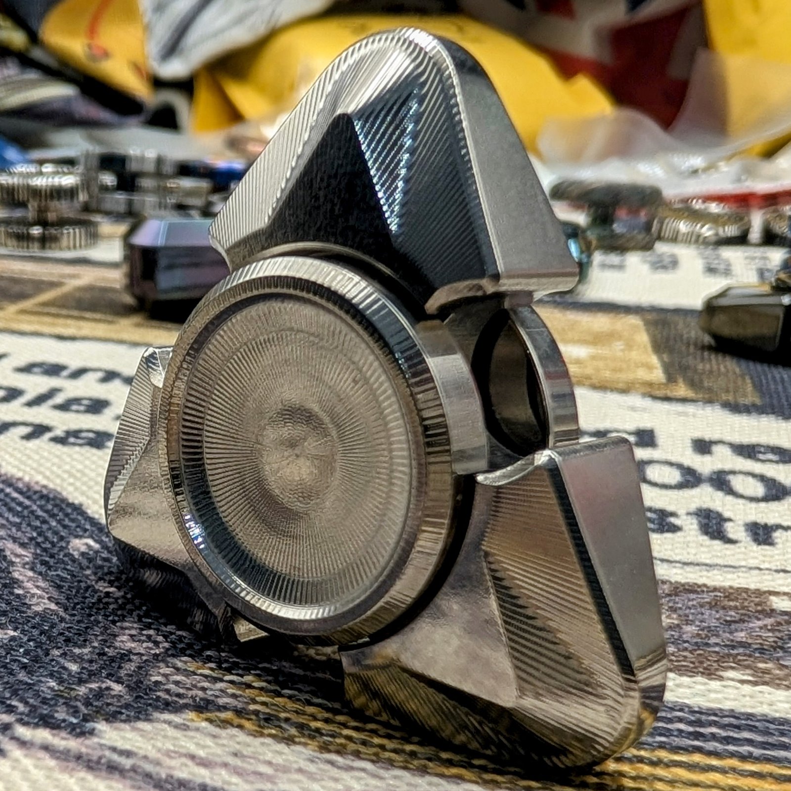 Titanium Vader Spinner in Rough Machine Finish | NJTHandPower