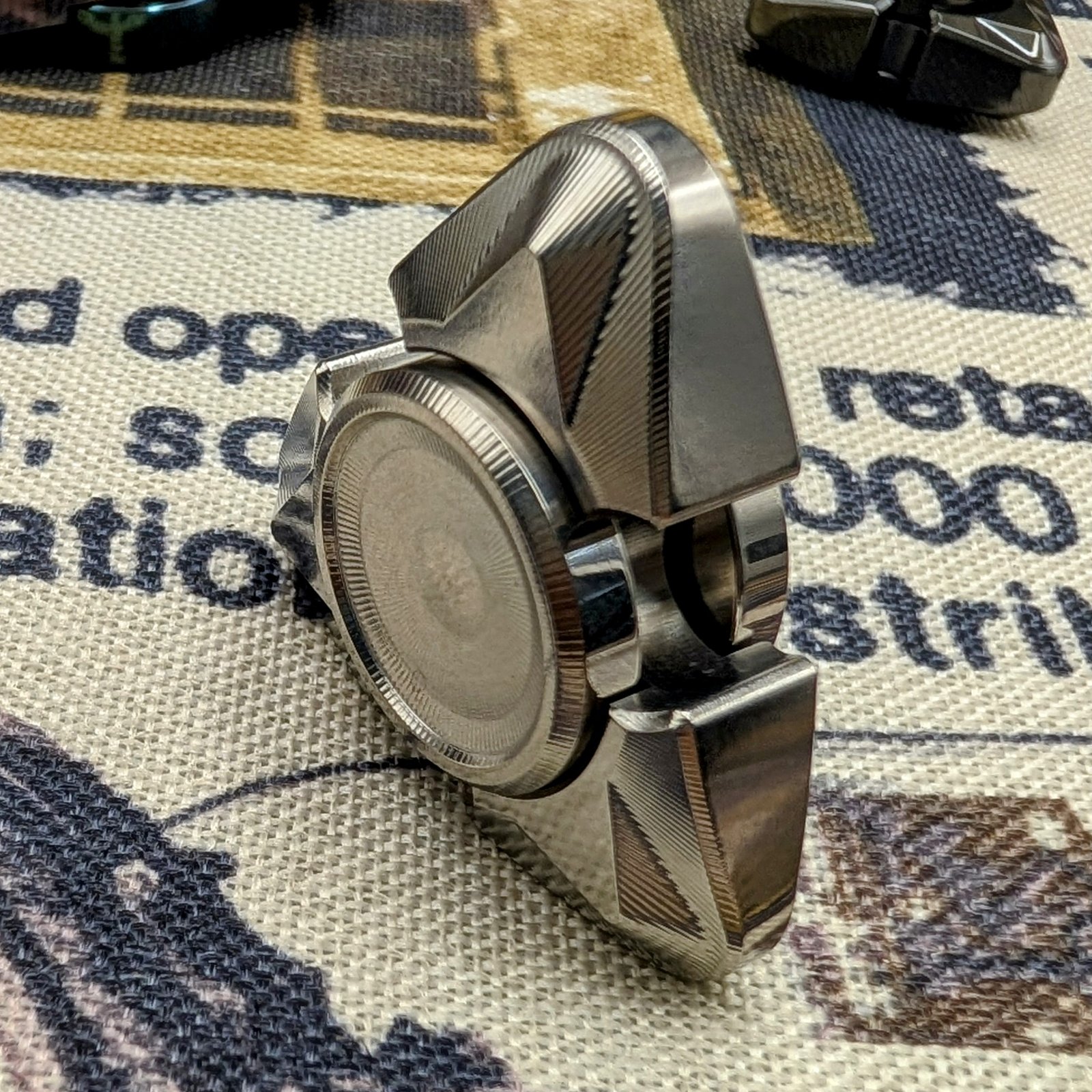 Titanium Vader Spinner in Rough Machine Finish | NJTHandPower
