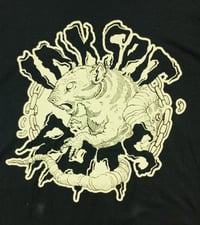 Image 2 of InkSpit Rats Black T-shirt with Beige print