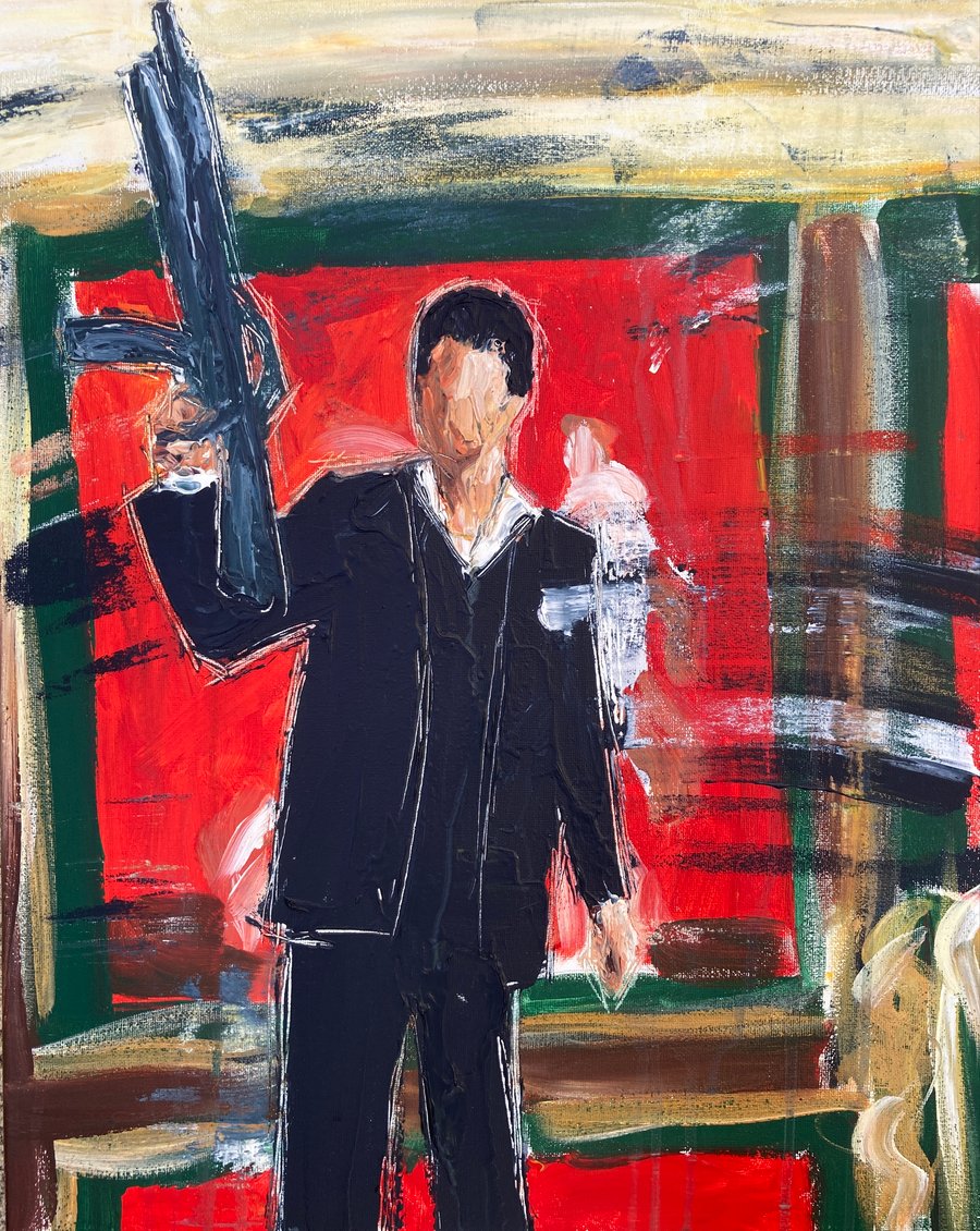 Image of Say hello to my little friend (second version) original on canvas ..