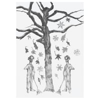 Image 1 of The Leaf-Sweeper - Christmas Card - Single Card