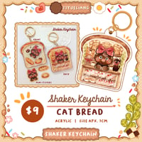 Image 1 of PRE-ORDER [ Acrylic Keychain ] CAT BREAD