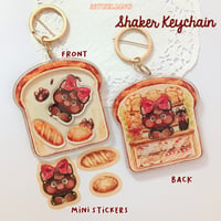 Image 2 of PRE-ORDER [ Acrylic Keychain ] CAT BREAD