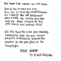 Image 2 of The Snow - Christmas Card - Single Card