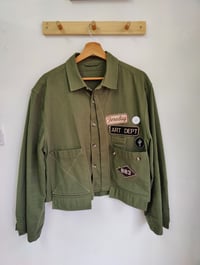 Image 1 of Fereday: Cropped Field Jacket Olive