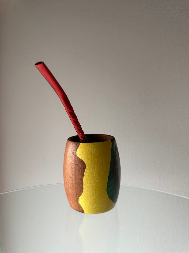 Image of Mate argentino pintado (paisaje)