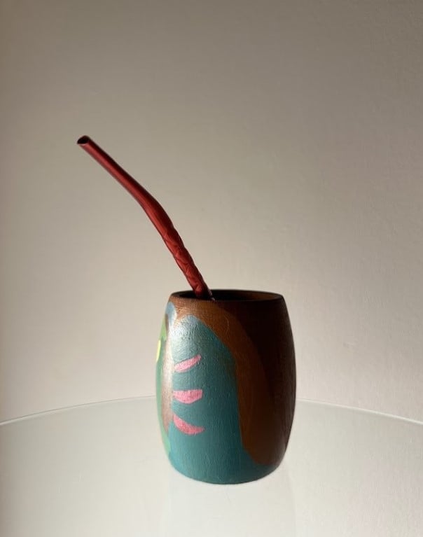 Image of Mate argentino pintado (paisaje)