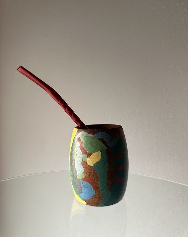 Image of Mate argentino pintado (paisaje)