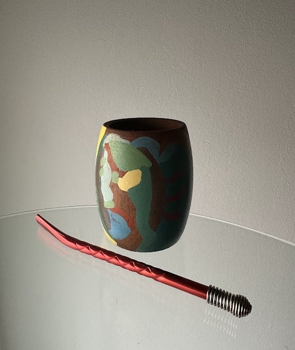 Image of Mate argentino pintado (paisaje)
