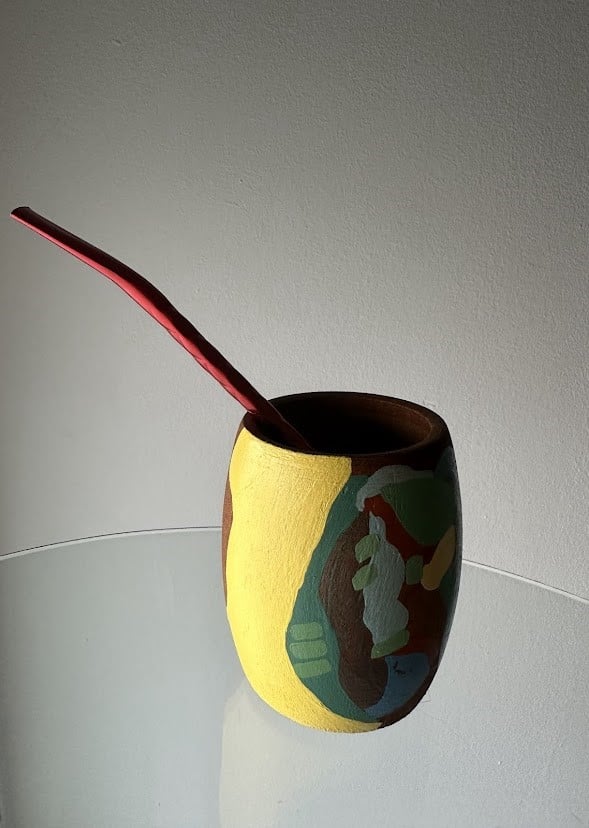 Image of Mate argentino pintado (paisaje)