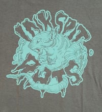 Image 4 of InkSpit Rats Logo T-shirts with Turquoise print