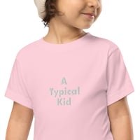 Image 4 of Autism Awareness T-Shirt for Kids - Embroidered Shirt - A Typical Kid Design