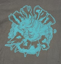 Image 2 of Multiple colour InkSpit Rats Charcoal t-shirts. Two different colour combinations!