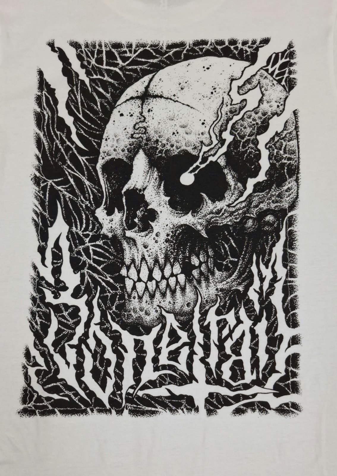 トップス JULIUS 2008 skull skeleton design tee JULIUS 2008 skull skeleton design tee
