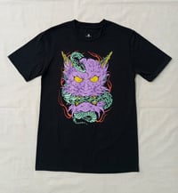 Image 1 of Oni  Black T-shirt / Purple design - Bone Trail Apparel 