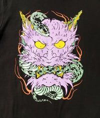 Image 2 of Oni  Black T-shirt / Purple design - Bone Trail Apparel 