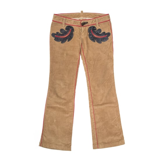 Image of Dsquared2 Runway 2004 Corduroy Low Rise Trousers