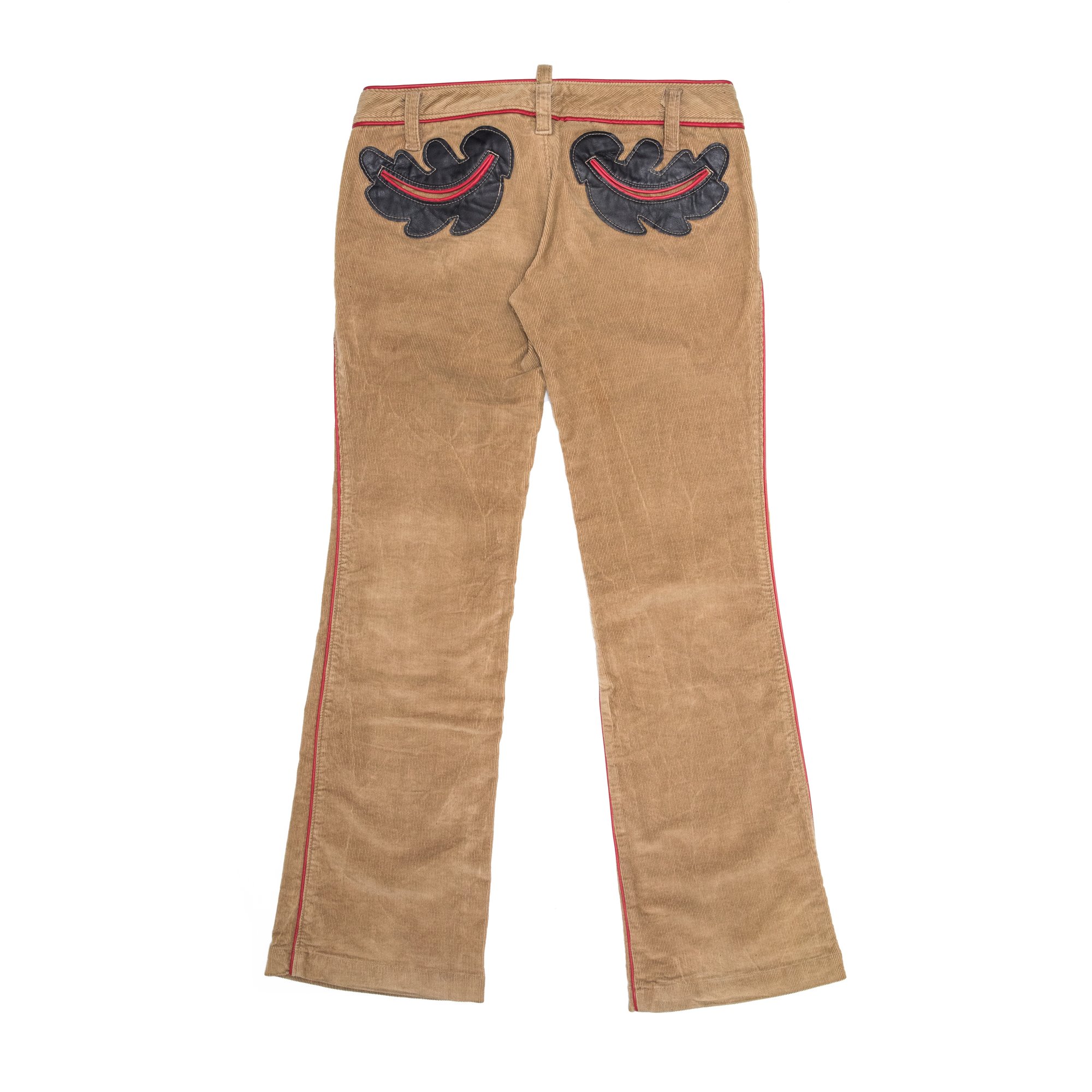 Image of Dsquared2 Runway 2004 Corduroy Low Rise Trousers