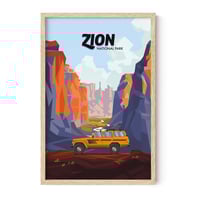 Image 1 of ZION NATIONAL PARK ART PRINT