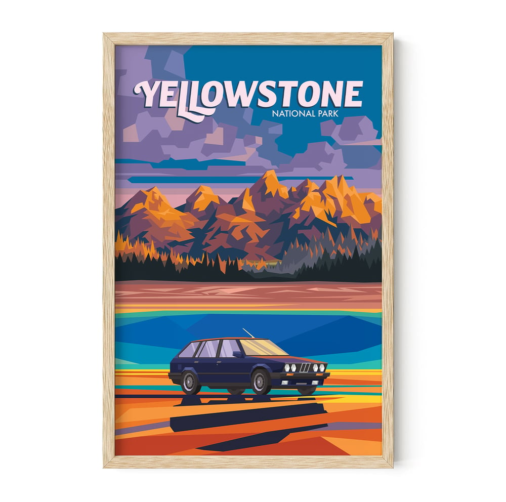 YELLOWSTONE NATIONAL PARK ART PRINT