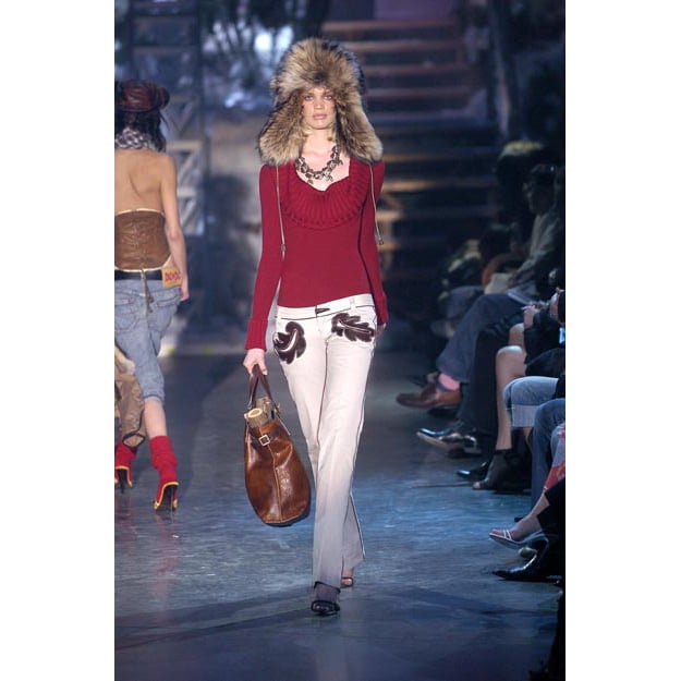 Image of Dsquared2 Runway 2004 Corduroy Low Rise Trousers