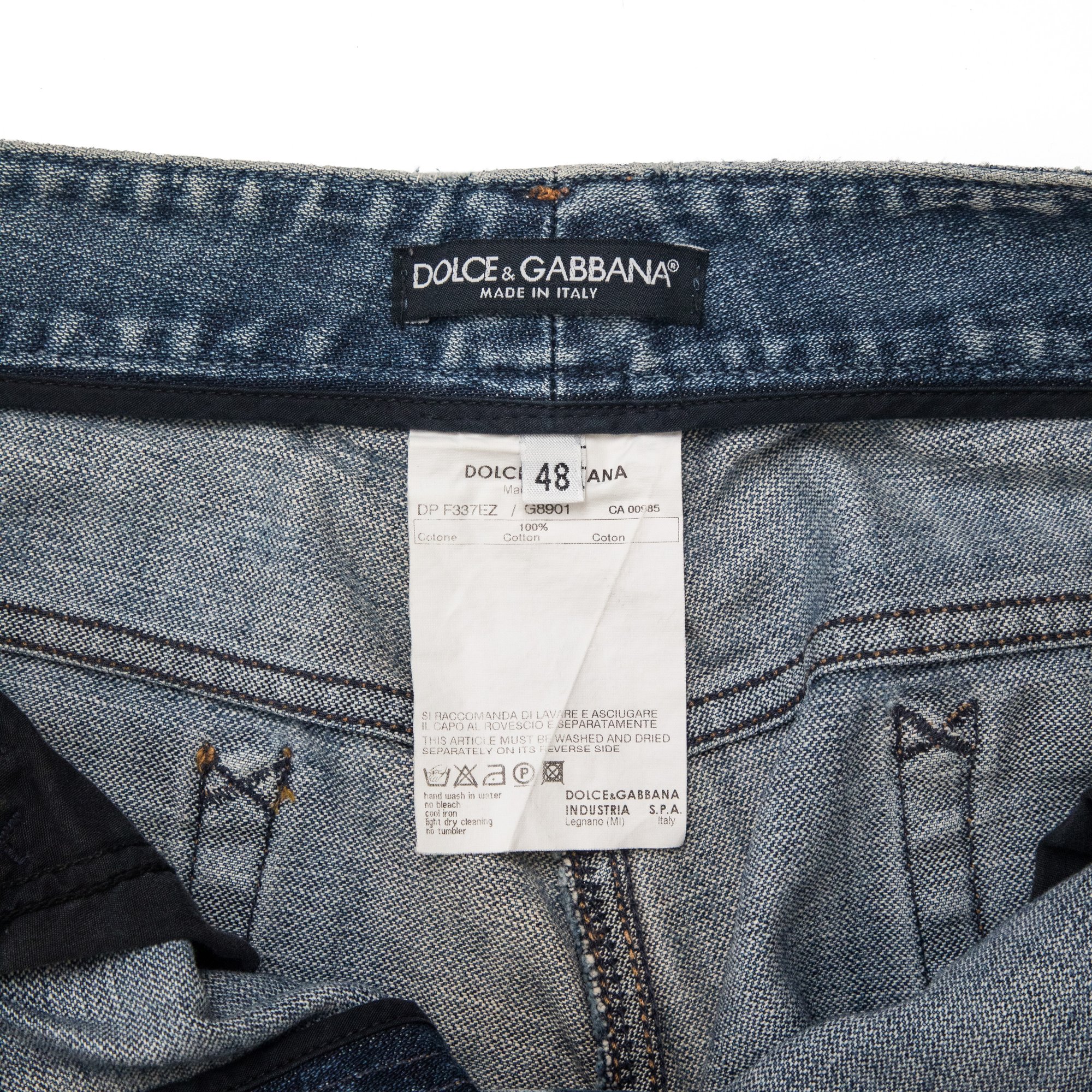 Image of Dolce & Gabbana 2000s Butterly Embroidered Jeans