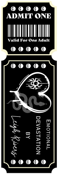 Officially licensed Leigh Rivers emotional devastation bookmark