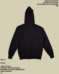 Image 2 of "ZIGZAG STITCHED" ODARO COLLECTION PATCHWORK ZIP UP HOODIE #09