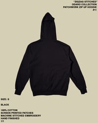 Image 2 of "ZIGZAG STITCHED" ODARO COLLECTION PATCHWORK ZIP UP HOODIE #11