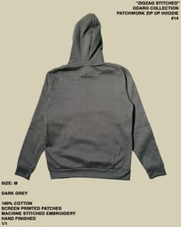 Image 2 of "ZIGZAG STITCHED" ODARO COLLECTION PATCHWORK ZIP UP HOODIE #14