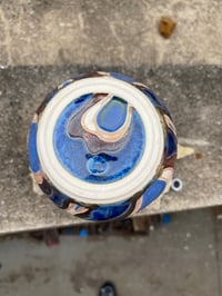 Image 3 of Royal Blue & Copper Petal Motif Cup