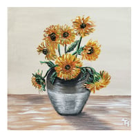 Image 1 of VG Inspired Sunflower Vase Greeting Card