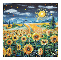 Image 1 of VG Inspired Sunflower Field Greeting Card