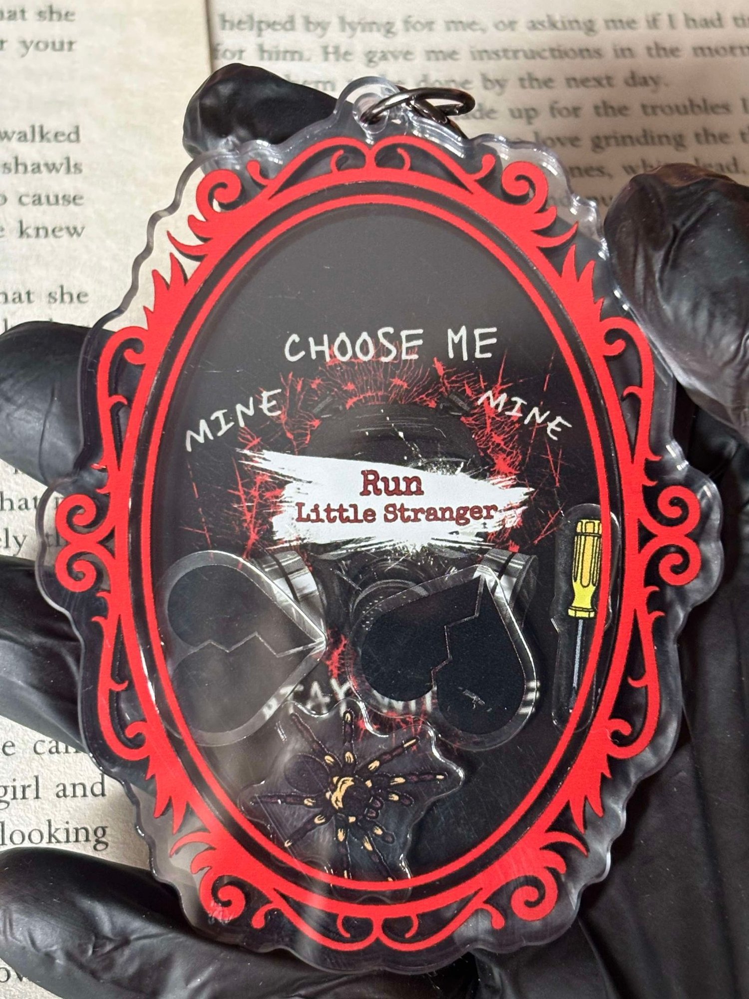 Image of Officially licensed little stranger acrylic shaker keychain 