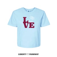 Image 1 of Women's 'LOVE Fightins' Crop Shirt