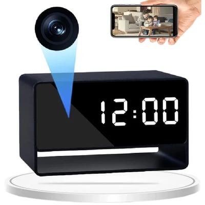 MSL Alarm Clock Mini Surveillance Camera 1080P HD with IR Night Vision and Motion Detection
