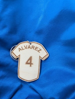 Image of NY Mets Themed Jersey Keychains